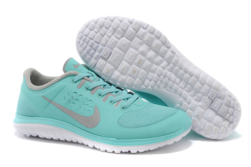 Femmes Nike Fs Lite Run Chaussures Libres Gris Bleu